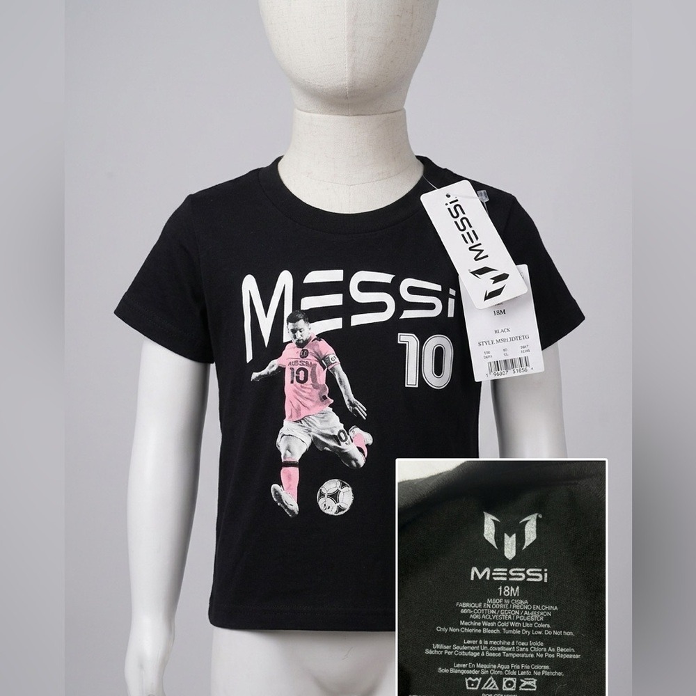 Messi Toddler Boys Black Lionel Messi 10 Graphic T-Shirt 18M M5013DTETG-001